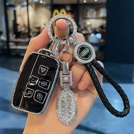 Remote Key Cover Fob Case with Rope Keyring for Range Rover Land Rover Jaguar