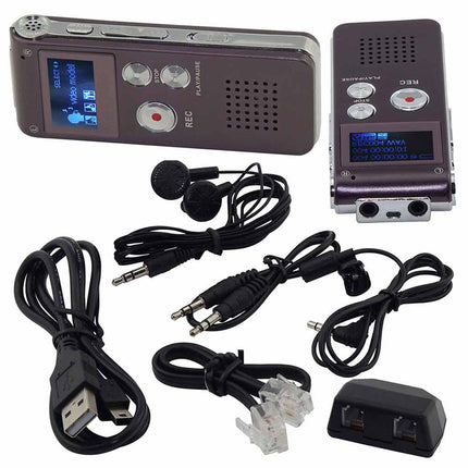 8GB Digital Voice Recorder with MP3 Player Rechargeable USB