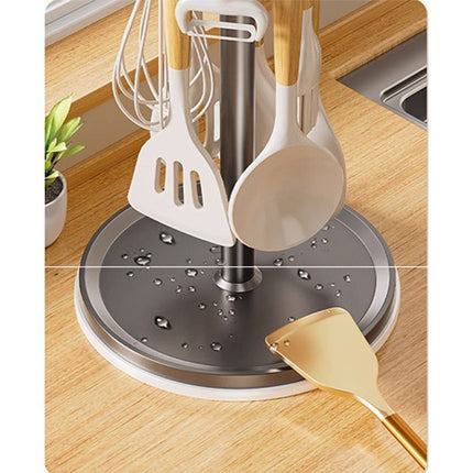 Rotatable Kitchen Tool Holder Utensil Stand for Spoon Spatulas Whisks