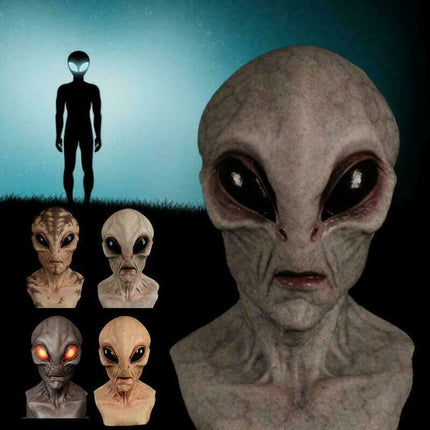 Soft Latex Alien Mask, Scary Halloween Cosplay Prop Comfortable