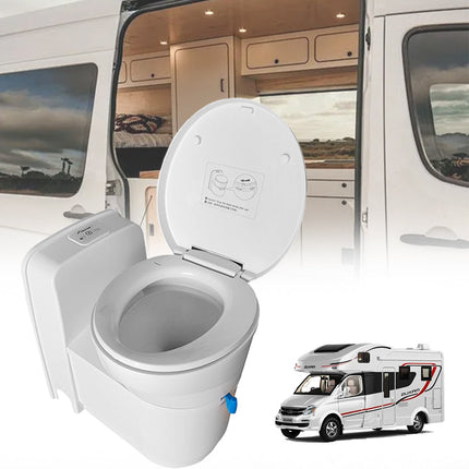 RV Caravan Toilet 3J-W5000 – Compact, Hygienic, Rotating Bowl, 17.2L Tank