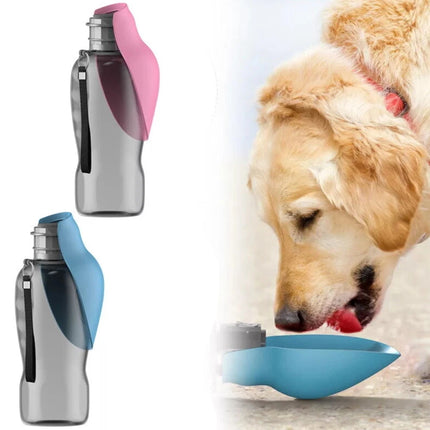 800ml Portable Dog Water Bottle for Outdoor Travel Hiking Walking