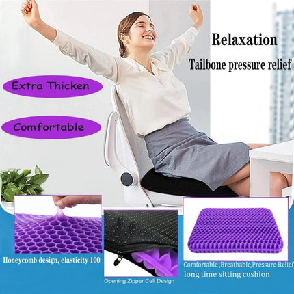 Extra Thick Orthopaedic Gel Cushion for Office Car Chair Long Sitting