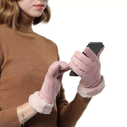 USB Heated Gloves Women Hand Warmer Ladies Winter Warm Gloves