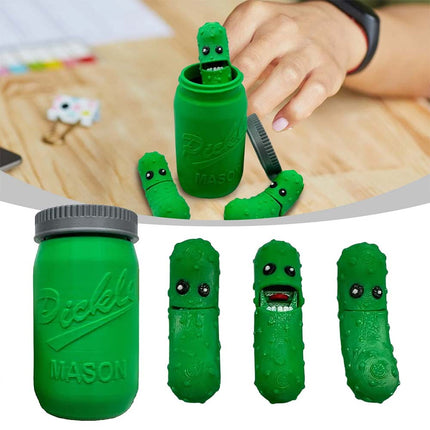 3D Printed Pickles in Mason Jar, Fun Gift for Everyone