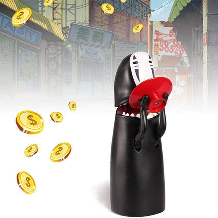 Spirited Away No Face Kaonashi Coin Bank Music Piggy Bank Figure Gift Anime