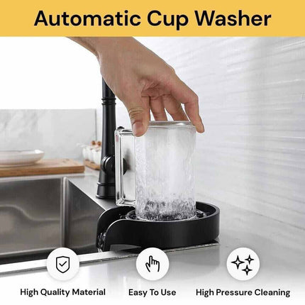 Kitchen Sink Glass Rinser, Automatic Cup & Bottle Washer for Bar