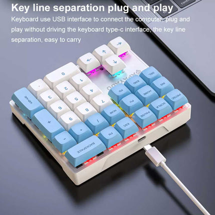 K33 RGB Mini Keyboard 33 Key Left Hand PBT Keycaps Plug Play Keypad