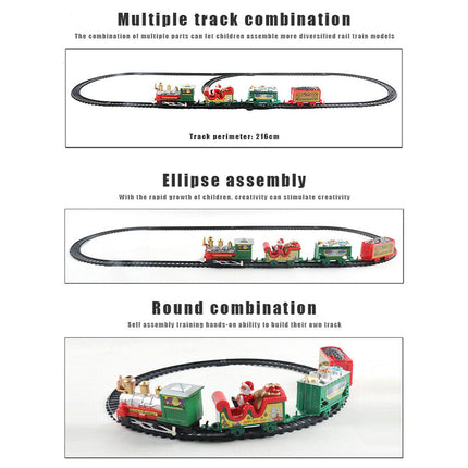 Christmas Train Electric Railway Tracks Santa Car Educational Xmas Gift