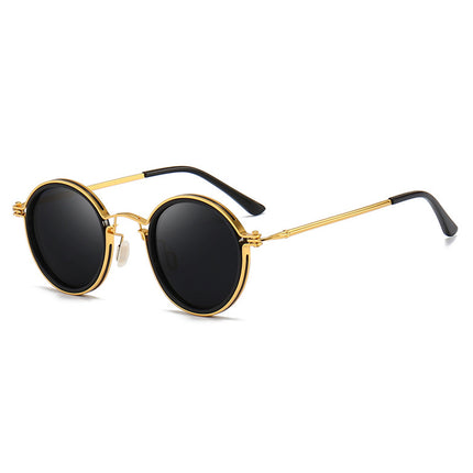 Pilot Polarized Sunglasses Round Metal Frame Driving Glasses Men Women