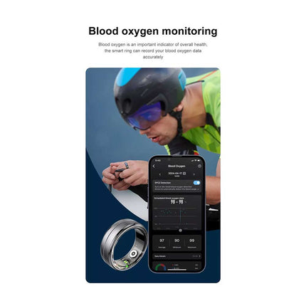 R06 Smart Ring for Men Women Heart Rate Blood Oxygen Fitness Tracker