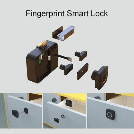Mini Fingerprint Lock, Keyless Universal Electric Padlock for Locker