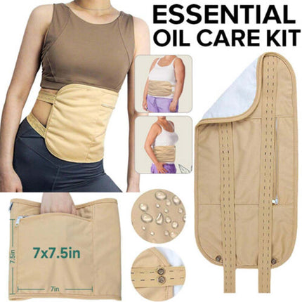 Reusable Castor Oil Compress Kit for Detox, Sleep & Constipation Relief