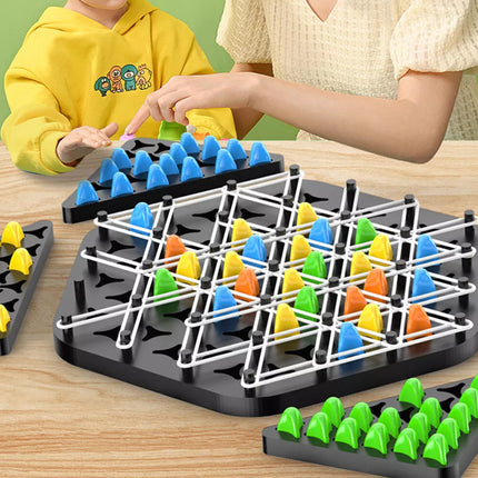 Triggle Chain Triangle Chess Game Rubber Band Board Game for Adults