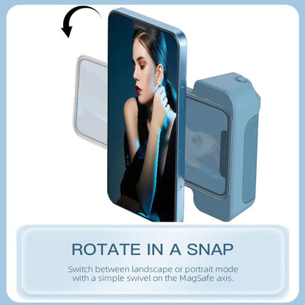 Magnetic Bluetooth Camera Shutter Hand Grip Phone Holder iPhone Android