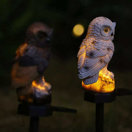 Solar Owl Garden Light LED Waterproof Outdoor Novelty Lawn Ornament Lamp