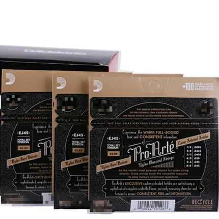 D'Add EJ45 & EJ46 Classical Guitar Strings Nylon Core Silver Plated Copper