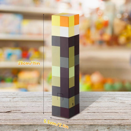 Minecraft Torch Lamp LED Night Light USB Rechargeable Home Decor Gift