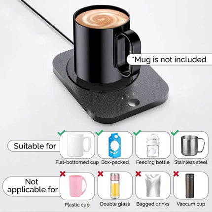 Smart USB Mug Warmer 3-Level Heating Pad for Coffee Tea Milk