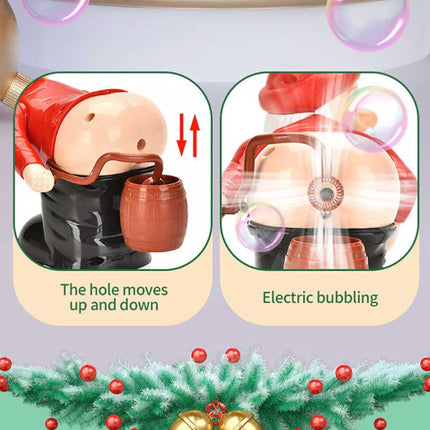Electric Santa Claus Bubble Machine with Music Light Entertainment