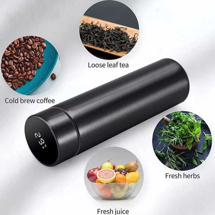 LED Display Smart Mug 500ml Stainless Steel Vacuum Insulated Thermos Bottle