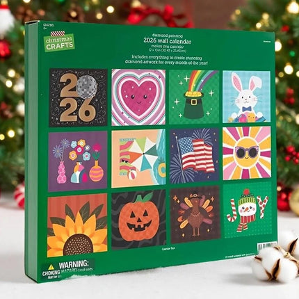 2026 Diamond Painting Calendar Kit – DIY Wall Art with 12 Months