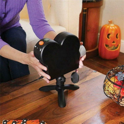 12-Movie Holographic Projector for Christmas Halloween, Window & Stage Lamp