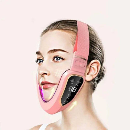 V-Face Shape Massager LED Photon Therapy: Skin Neck Lift, Slim Double-Chin Removal