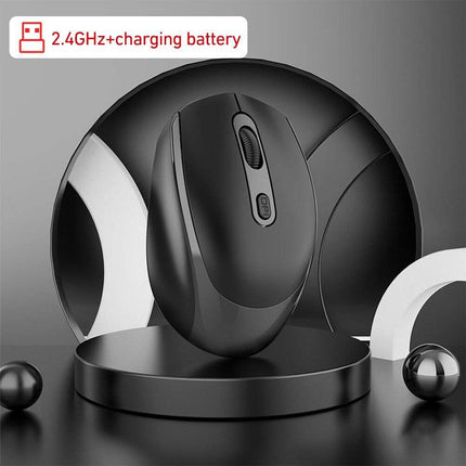 Rechargeable Silent Ergonomic 2.4G Dual Mode Bluetooth Mouse for PC