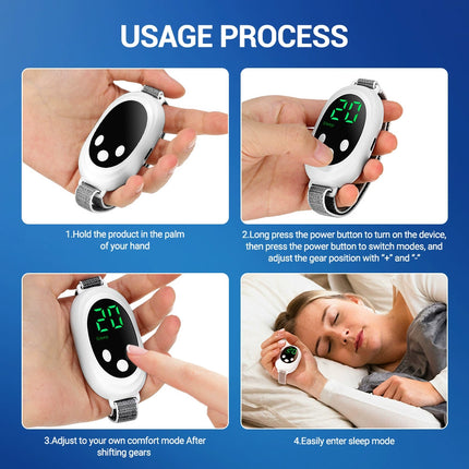 Portable Sleep Aid with 2 Modes & 20 Intensity Levels for Anxiety Relief
