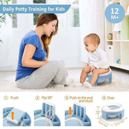 Portable Folding Travel Potty for Toddler Reusable Outdoor Camping