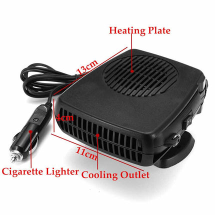 12V 200W Portable Car Demister 2-in-1 Heater Cooler Fan Dryer