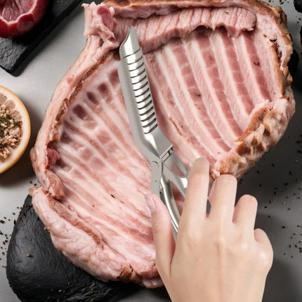 Kitchen Rib Membrane Stripper Tool BBQ Easy Beef Pork Remover