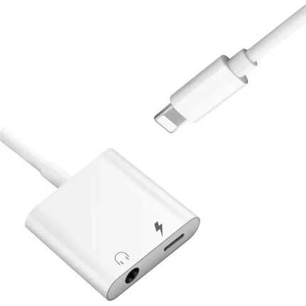 2-in-1 iPhone Lightning to 3.5mm Splitter: AUX Headphone & Charger with Call Support