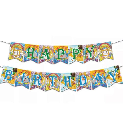 LankyBox Birthday Party Set Balloons Banner Cake Toppers Decor