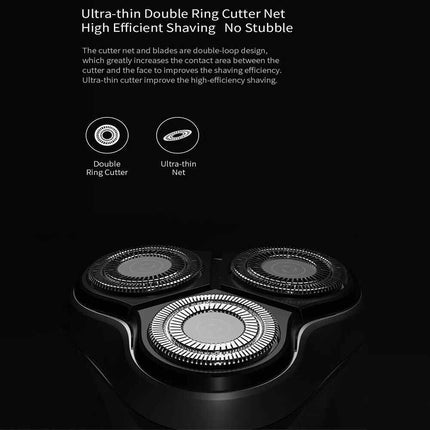 Men's Electric Rotary Shaver 3 Heads, Cordless Wet/Dry USB Rechargeable