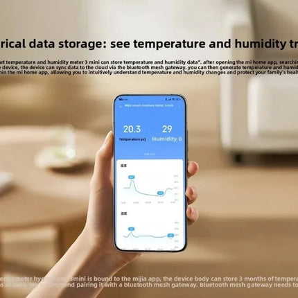 Smart Bluetooth Temperature & Humidity Monitor with Clock Sensor