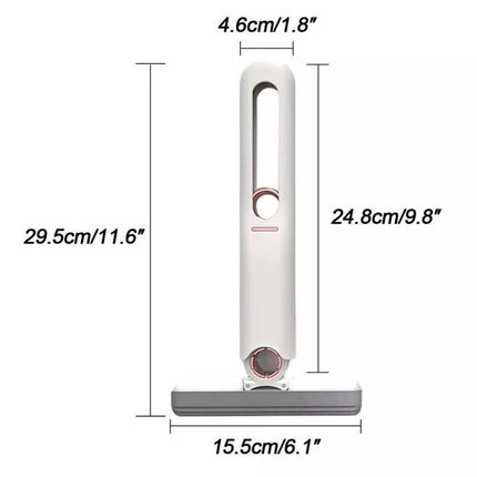 Portable Desktop Glass Cleaner Squeeze Sponge Mop No Hand Washing