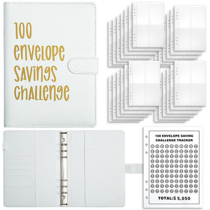 100 Envelope Cash Challenge Budget Planner A5 Money Saving Book