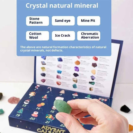 2026 Geological Ore Advent Calendar Mock Stone Rock Crystal Xmas Countdown