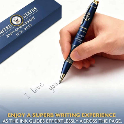 U.S. Navy 250th Anniv Commemorative Pen (1775–2025) – Naval Gift Collect
