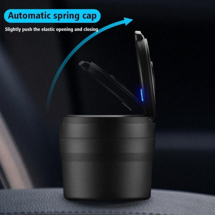 Auto Car Ashtray LED Lid Cigarette Cup Ash Holder Self Extinguishing