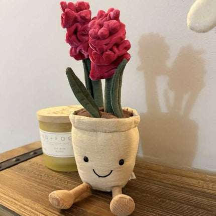 Dark Pink Hyacinth Amuseable Plant Soft Toy Plush Flower