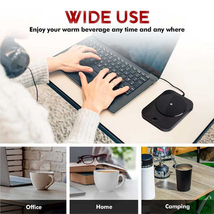 Smart USB Mug Warmer 3-Level Heating Pad for Coffee Tea Milk