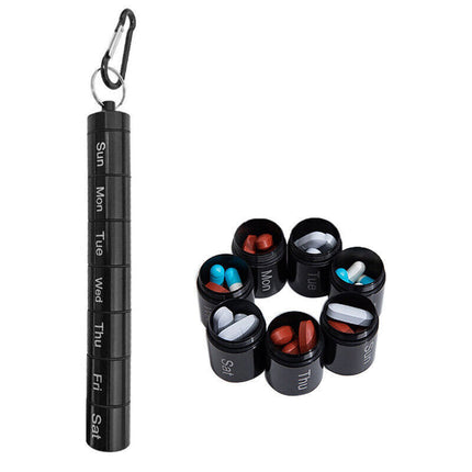 7-Day Weekly Pill Organizer Box, Medicine Tablet Storage Case