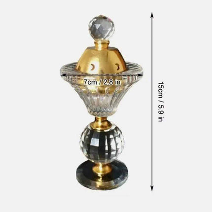 Glass Arabian Incense Burner Mabkhara Oud Traditional Decor Gift