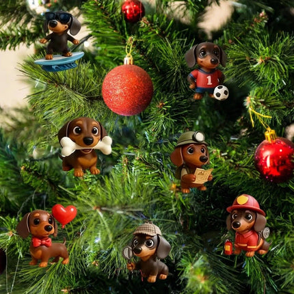 Dachshund Advent Calendar 24-Day Xmas Countdown Acrylic Tree Ornament