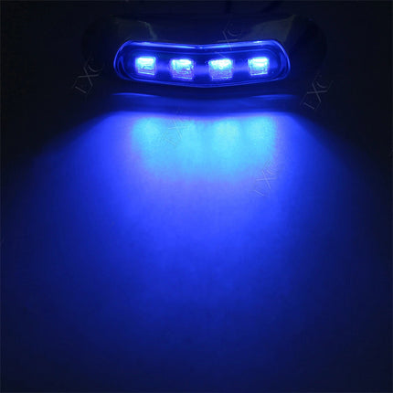 4X Blue LED Courtesy Lights 12V 24V Marine Boat Cabin Deck Stair Walkway