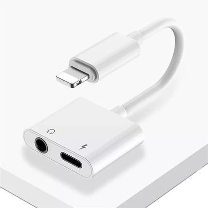 2-in-1 iPhone Lightning to 3.5mm Splitter: AUX Headphone & Charger with Call Support