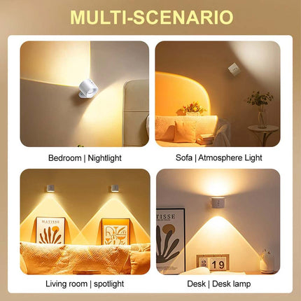 Rechargeable LED Magnetic Wall Mounted Night Lamp with Remote